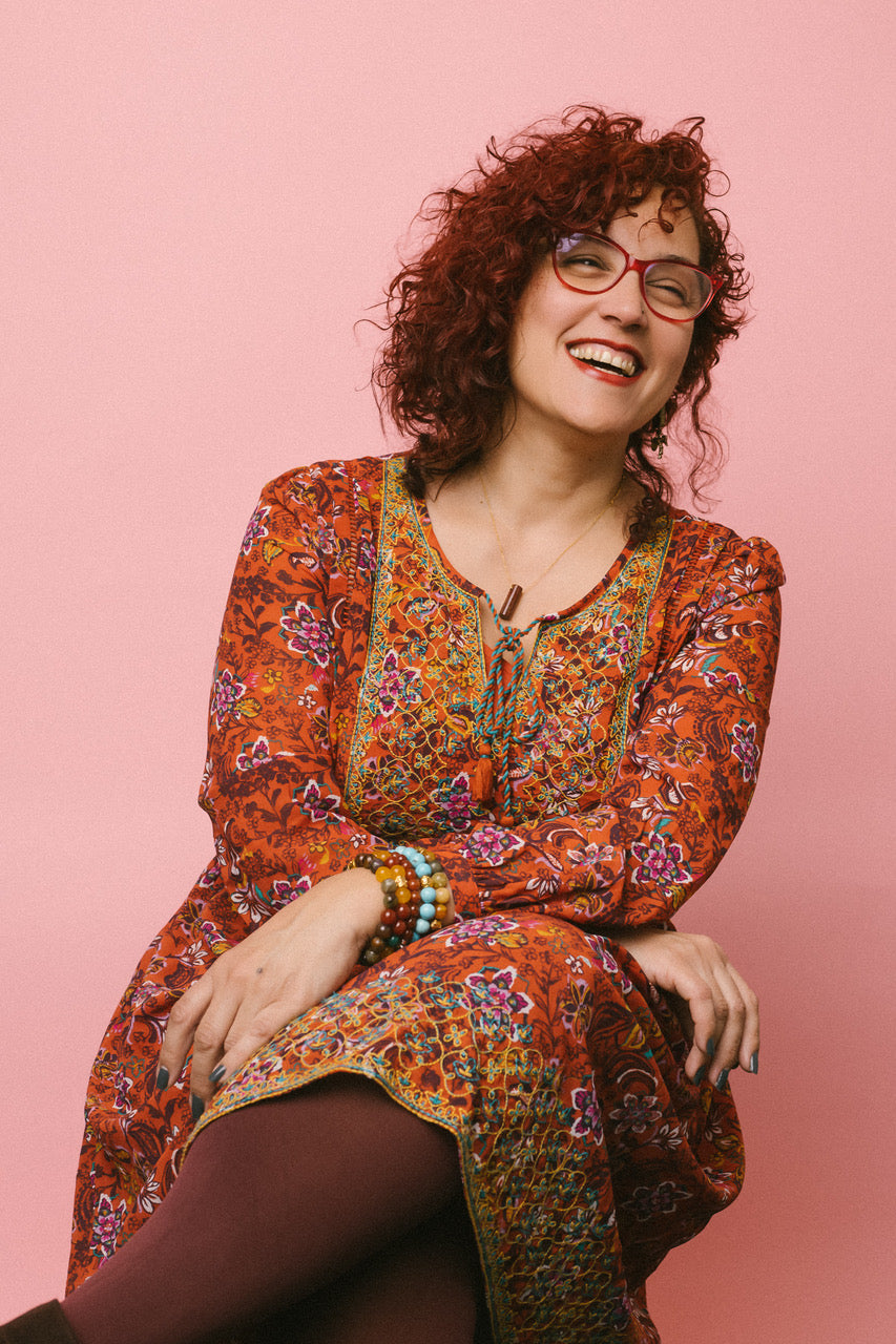 Portrait of jewelry designer Faye Doudak, photographed in Brooklyn, NY