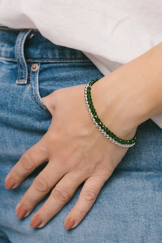 Past & Present Bracelet- Emerald Green