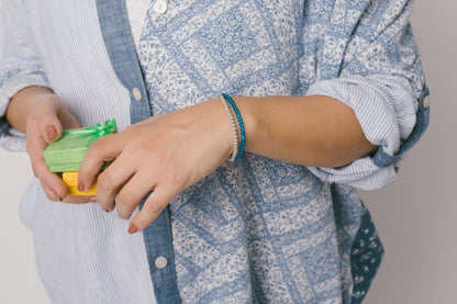 Past & Present Bracelet- Aqua Blue